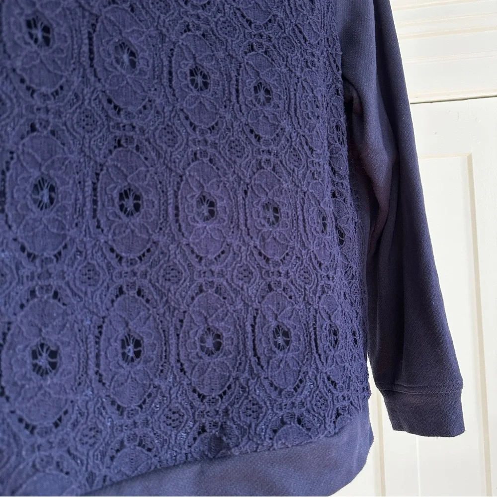 Coldwater Creek Lace Front Sweater - Picture 4 of 4